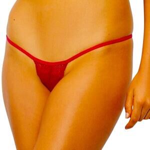 Frederick's of Hollywood Red Lace Thong Size 1X 'Hollywood Mini' NWT